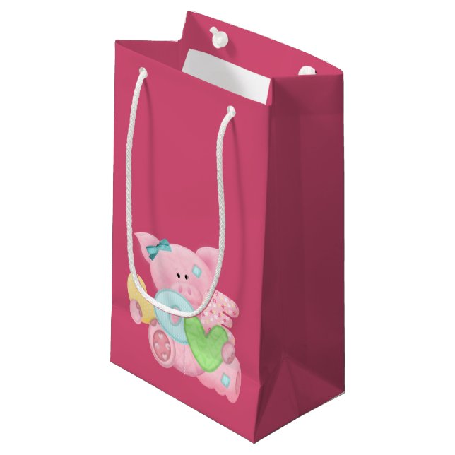 Sac de cadeau de porc d'amour (Devant Angle)