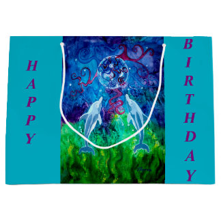 Sac de cadeau de regard fixe de dauphin