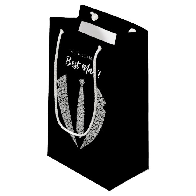 Sac de cadeau de témoin de mariage (Devant Angle)