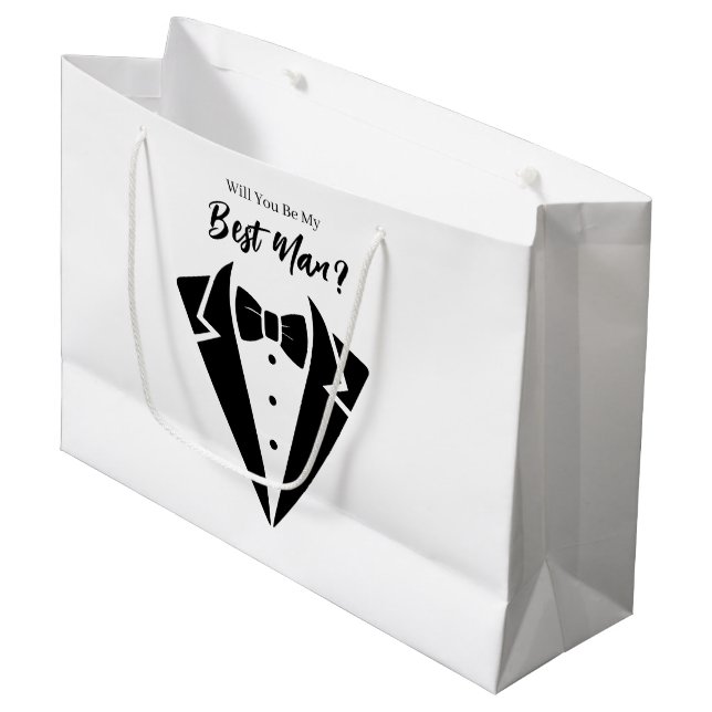 Sac de cadeau de témoin de mariage (Devant Angle)
