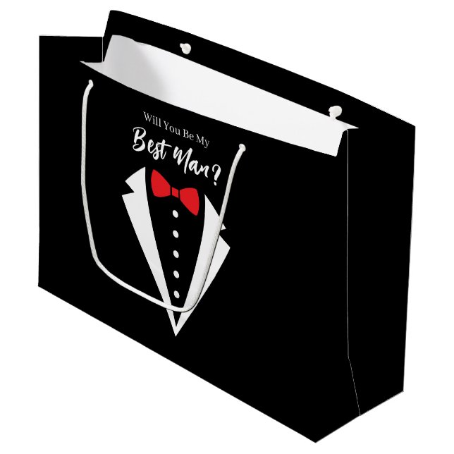 Sac de cadeau de témoin de mariage (Devant Angle)