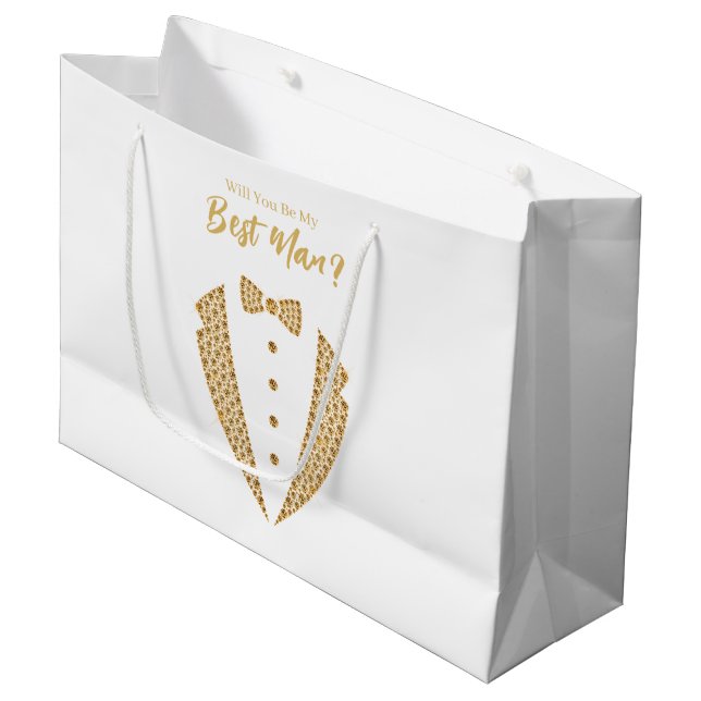 Sac de cadeau de témoin de mariage (Devant Angle)