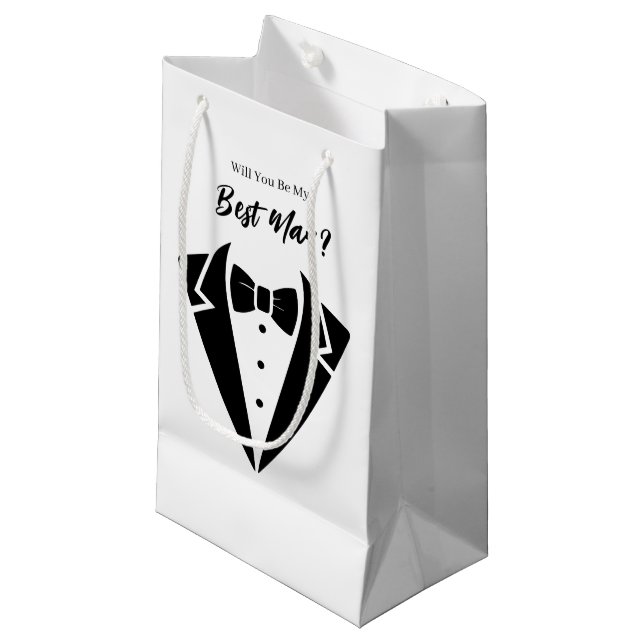Sac de cadeau de témoin de mariage (Devant Angle)
