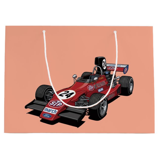 Sac de cadeau de voiture de course de Formule vint (Devant)