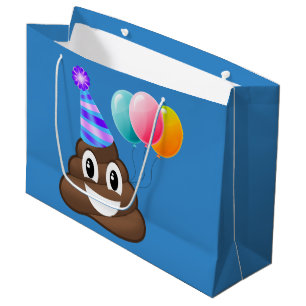 Sac de cadeau d'Emoji d'anniversaire de Pooper de
