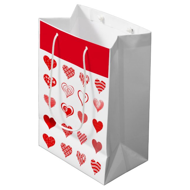 Sac de cadeau des coeurs de Valentine (Devant Angle)