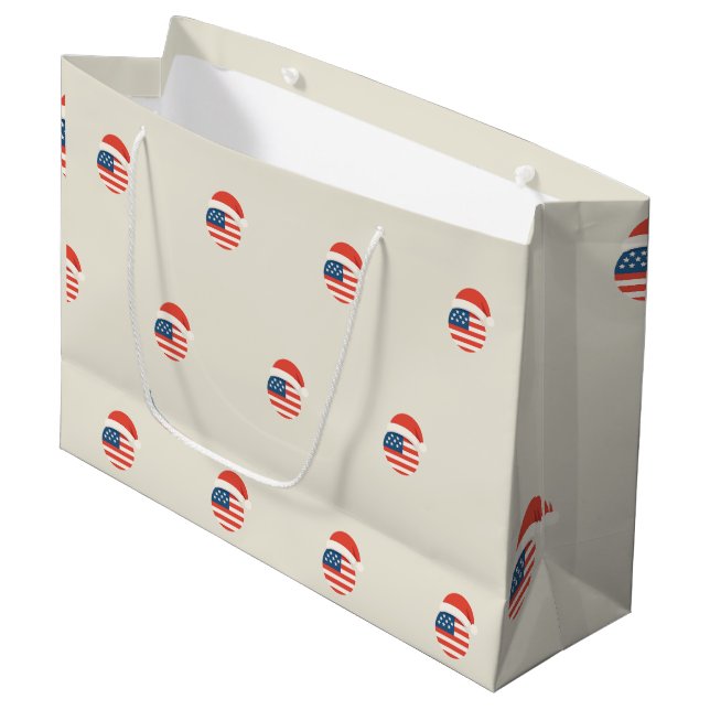Sac de cadeau du Père Noël avec drapeau américain (Devant Angle)