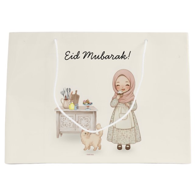 Sac de cadeau Eid Mubarak  (Devant)