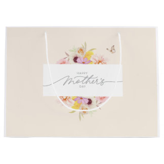 Sac de cadeau élégant floral pour la fête des mère