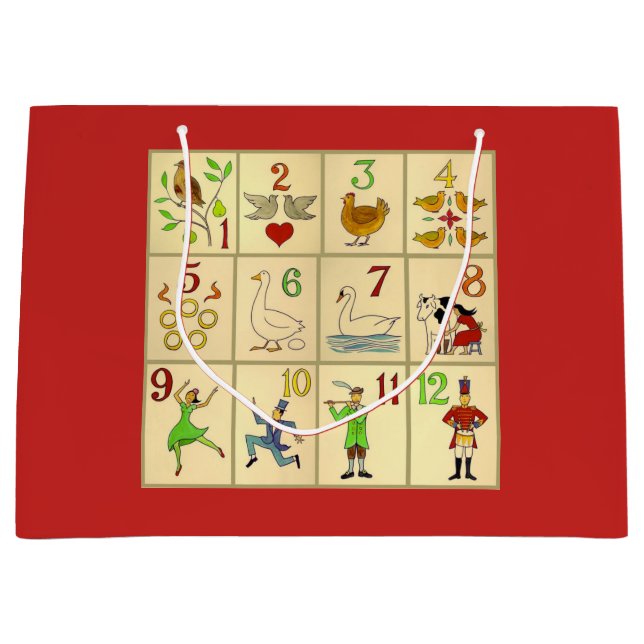 Sac de cadeau - grand, DOUZE JOURS brillants de (Devant)