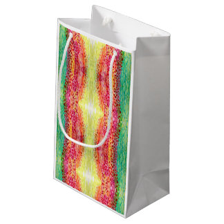 Sac de cadeau magique lumineux jaune, rose, vert
