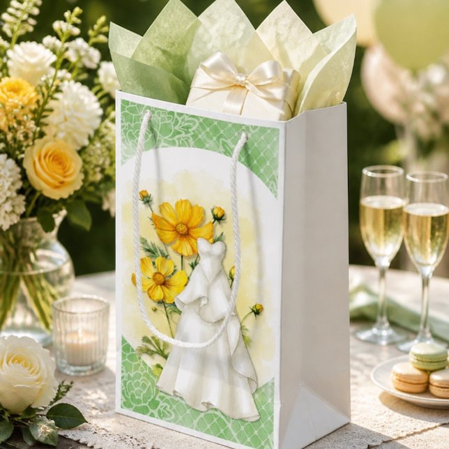 Sac de cadeau ou de faveur de douche de mariage fl (Créateur téléchargé)