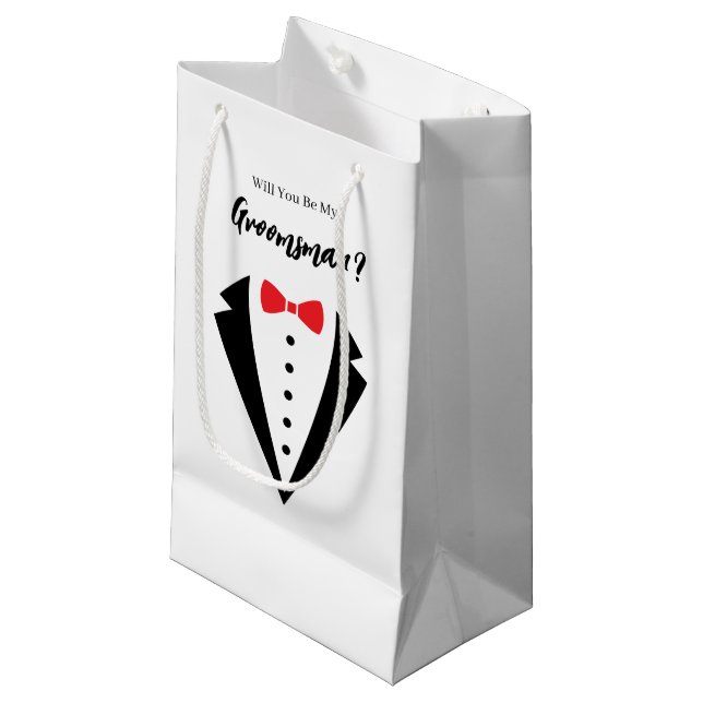Sac de cadeau pour garçon d'honneur de mariage (Devant Angle)