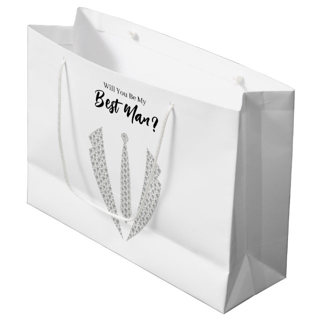 Sac de cadeau pour témoin de mariage (Devant Angle)