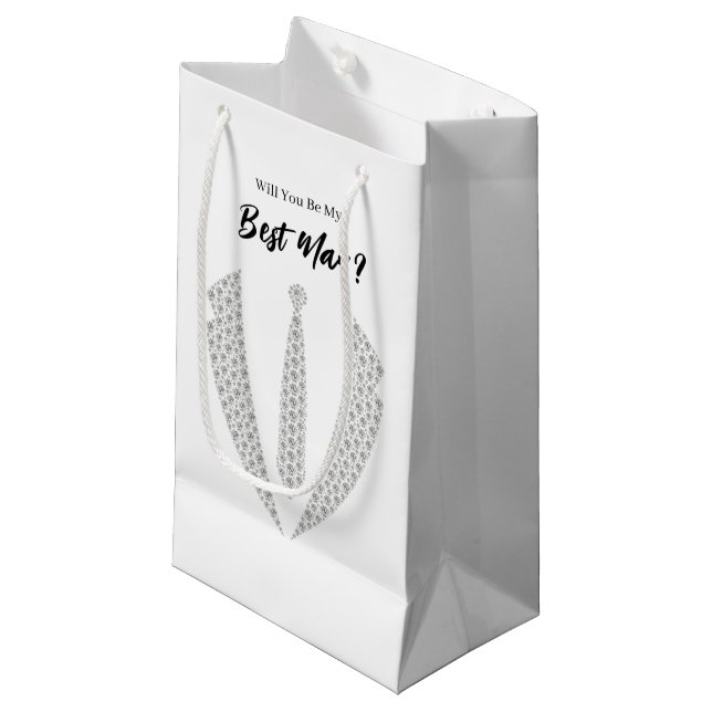 Sac de cadeau pour témoin de mariage (Devant Angle)