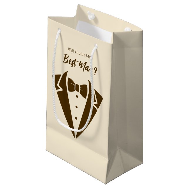 Sac de cadeau pour témoin de mariage (Devant Angle)