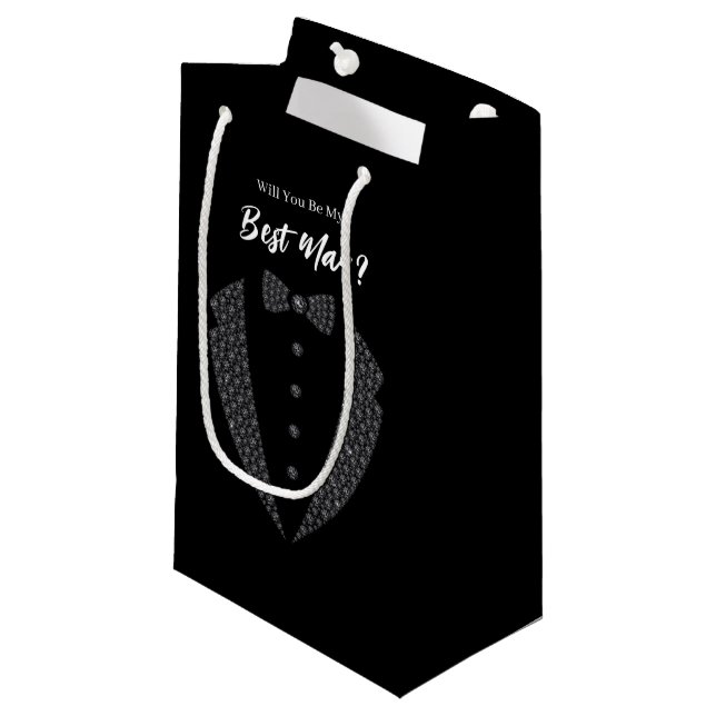Sac de cadeau pour témoin de mariage (Devant Angle)