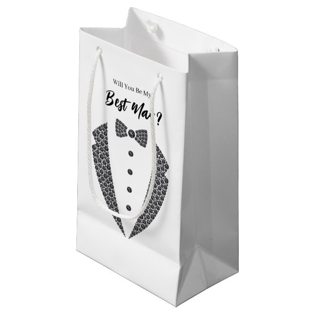 Sac de cadeau pour témoin de mariage (Devant Angle)