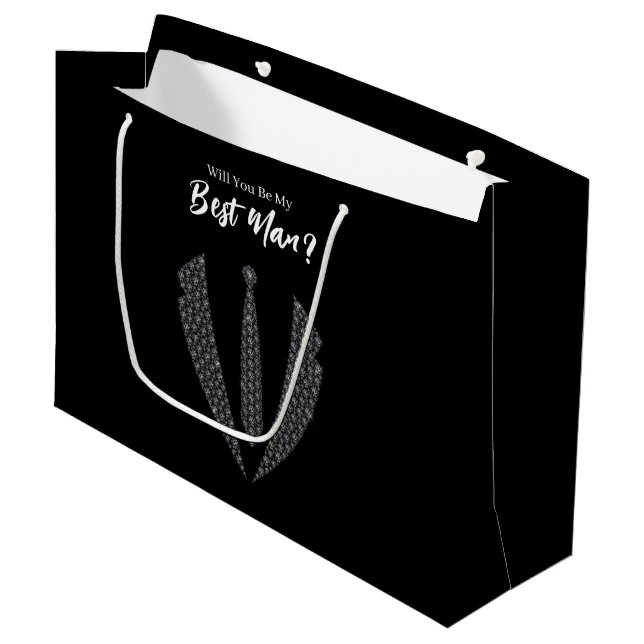 Sac de cadeau pour témoin de mariage (Devant Angle)
