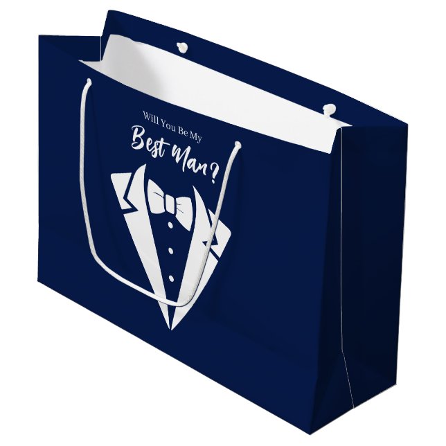Sac de cadeau pour témoin de mariage (Devant Angle)