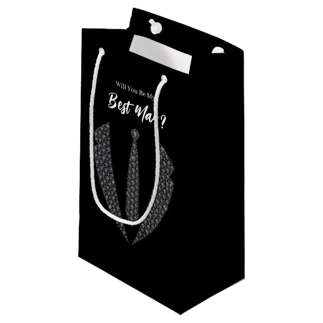 Sac de cadeau pour témoin de mariage (Devant Angle)