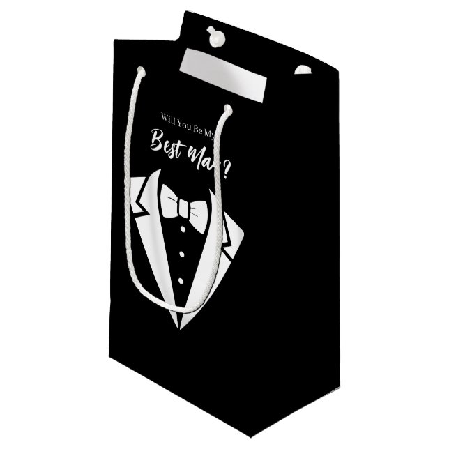 Sac de cadeau pour témoin de mariage (Devant Angle)