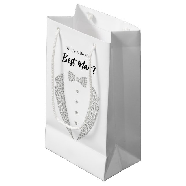 Sac de cadeau pour témoin de mariage (Devant Angle)