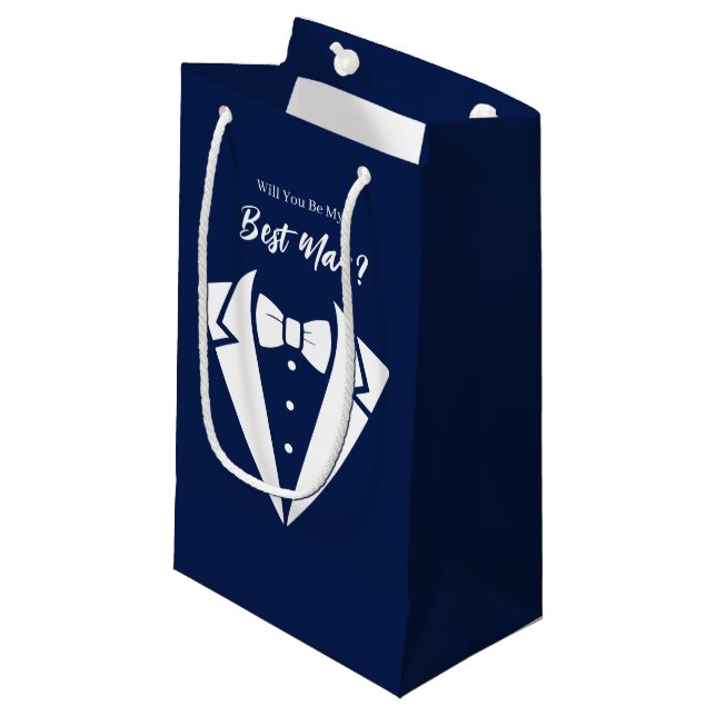 Sac de cadeau pour témoin de mariage (Devant Angle)