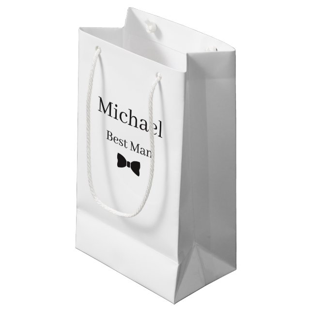 Sac de cadeau pour témoin de mariage (Devant Angle)