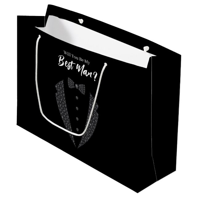 Sac de cadeau pour témoin de mariage (Devant Angle)