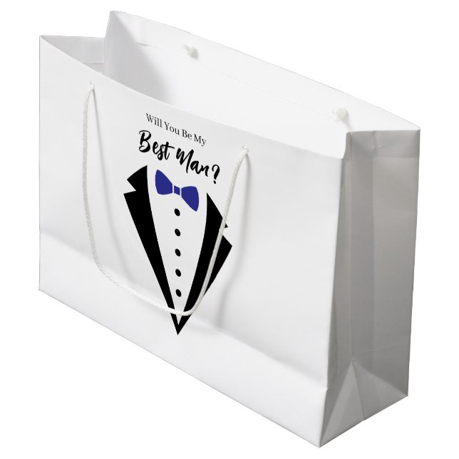 Sac de cadeau pour témoin de mariage (Devant Angle)