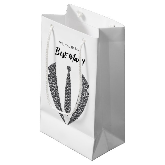 Sac de cadeau pour témoin de mariage (Devant Angle)
