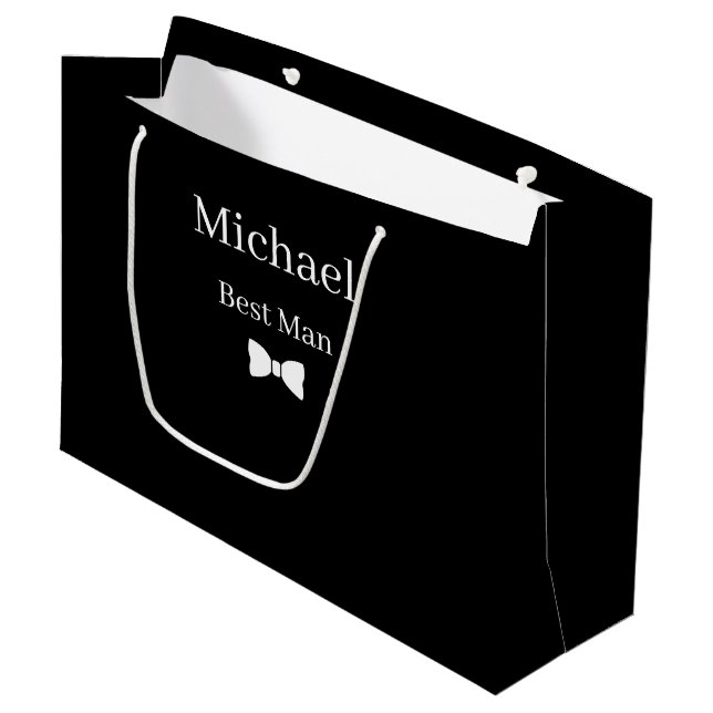 Sac de cadeaux pour témoin de mariage (Devant Angle)