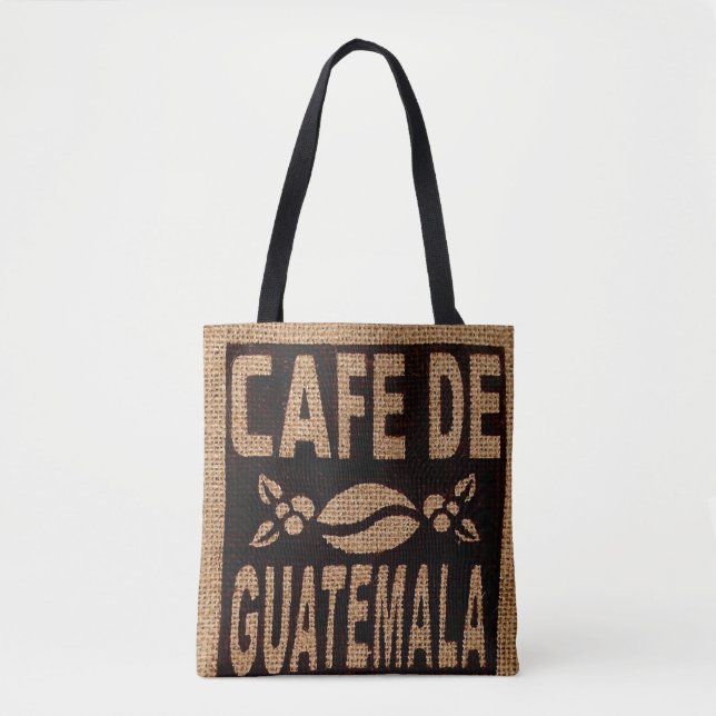 SAC DE CAFÉ FAUX BURLAP PURSE FOURRE-TOUT (Devant)