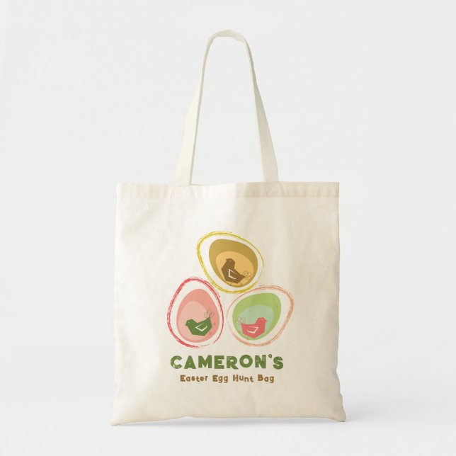 Sac de chasse aux œufs de Pâques Rétro Pastel Fill (Devant)