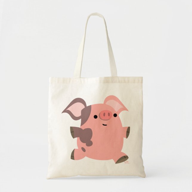 Sac de cochon de caricature sportif mignon (Devant)