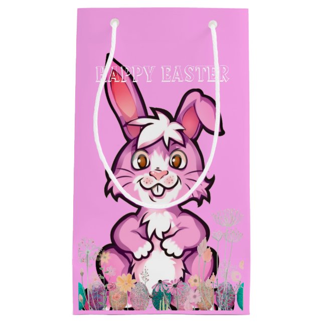 Sac de collecte de œufs de lapin de Pâques joyeux (Devant)