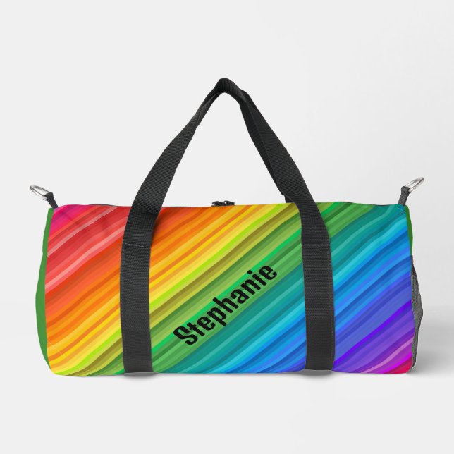 Sac de conception Diagonal Rainbow Stripes (Recto)