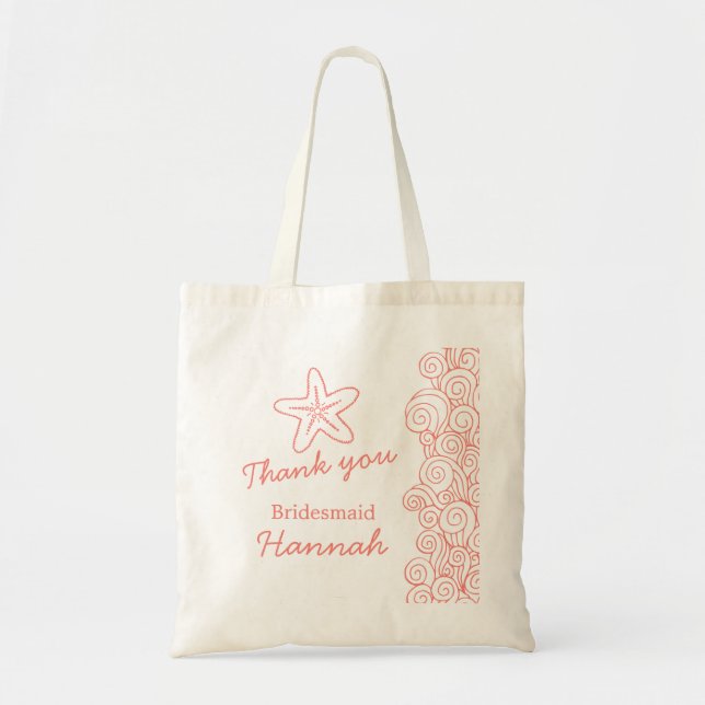 Sac de corail de demoiselle d'honneur de remous (Devant)