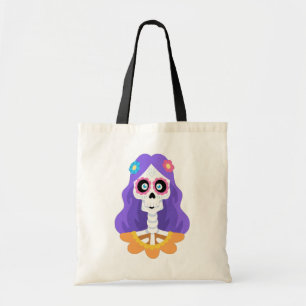 Sac de courses crâne en sucre Halloween Jour des m