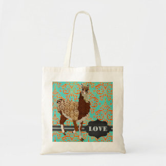 Sac de damassé d'amour de lama
