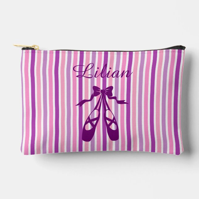 Sac de danse personnalisé avec nom Purple Ballet  (Recto)