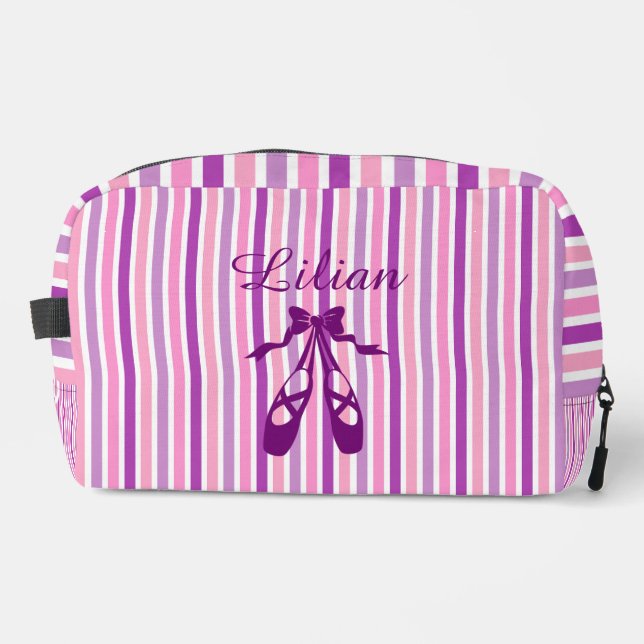 Sac de danse personnalisé avec nom Purple Ballet  (Recto)