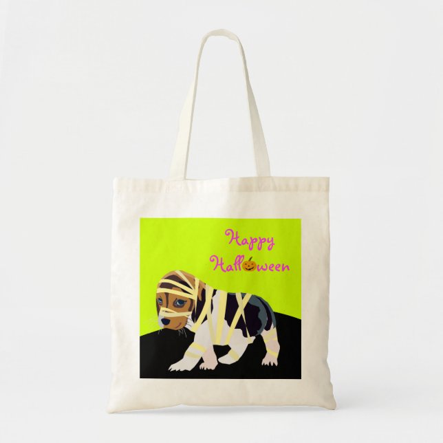 Sac de des bonbons ou un sort de Halloween : Chien (Devant)