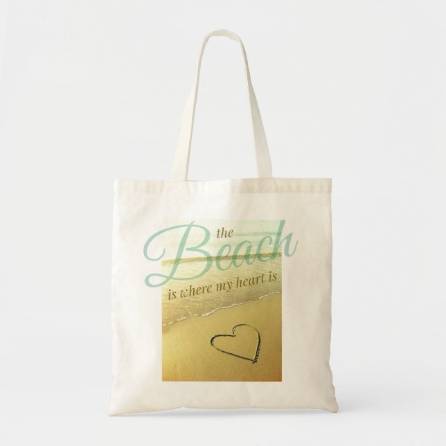 Sac de dessin de sable de coeur de plage (Devant)