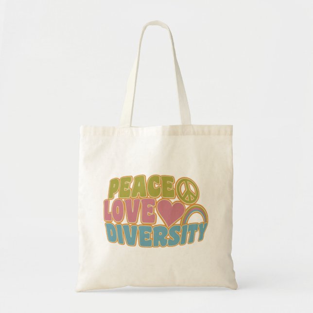 Sac de DIVERSITÉ PEACE LOVE - choisissez style & c (Devant)