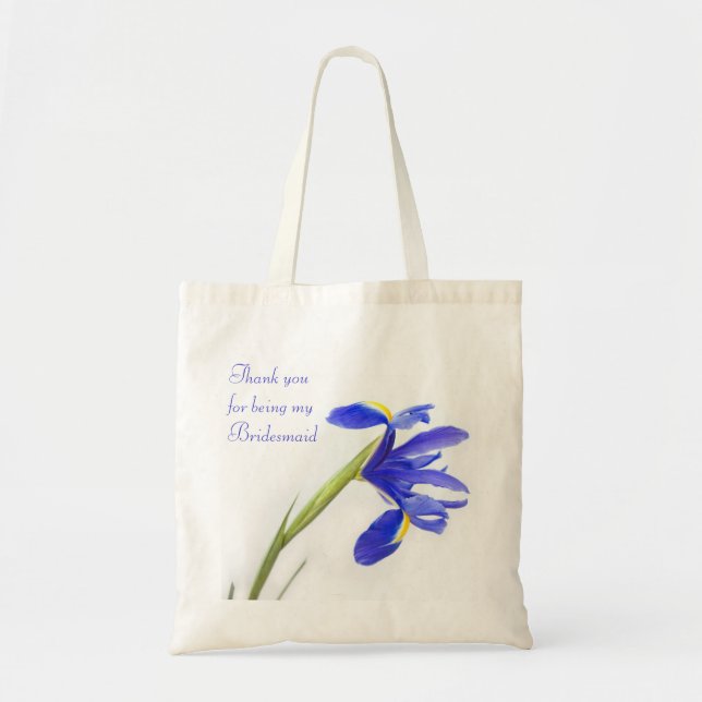 Sac de faveur de mariage de fleur d'iris de (Devant)