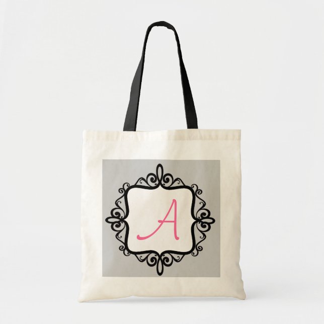 Sac de faveur de mariage de monogramme (Devant)