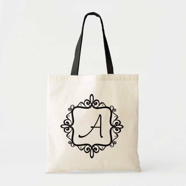 Sac de faveur de mariage de monogramme (Devant)