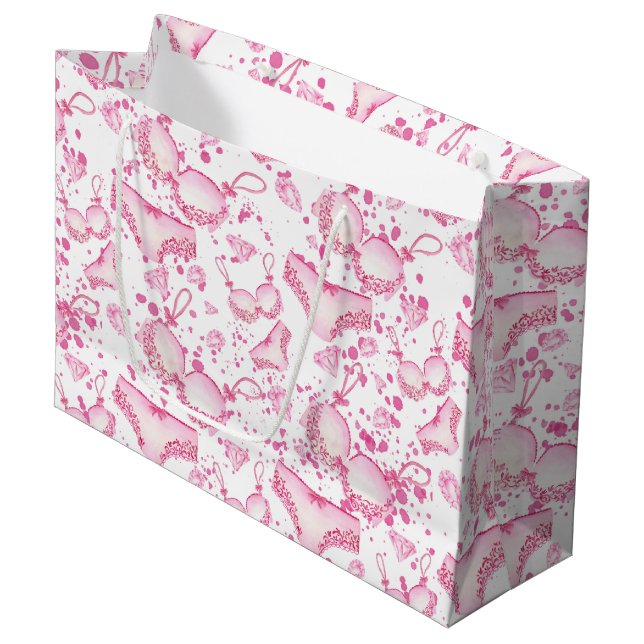 Sac de Fête des mariées Mariage en lingerie rose d (Devant Angle)